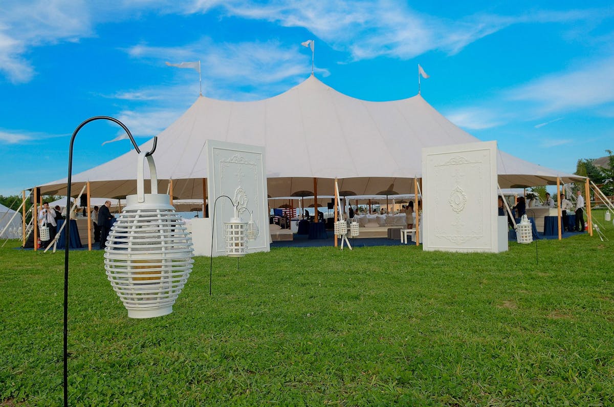 an event tent area