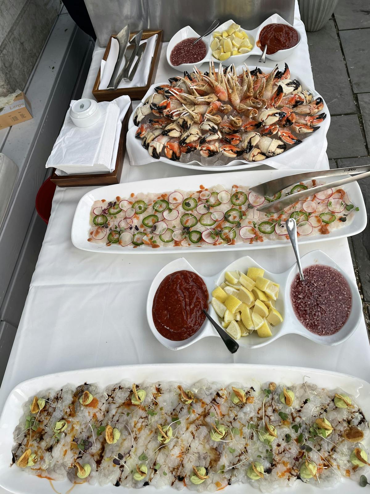 a table topped with different types of food on a plate