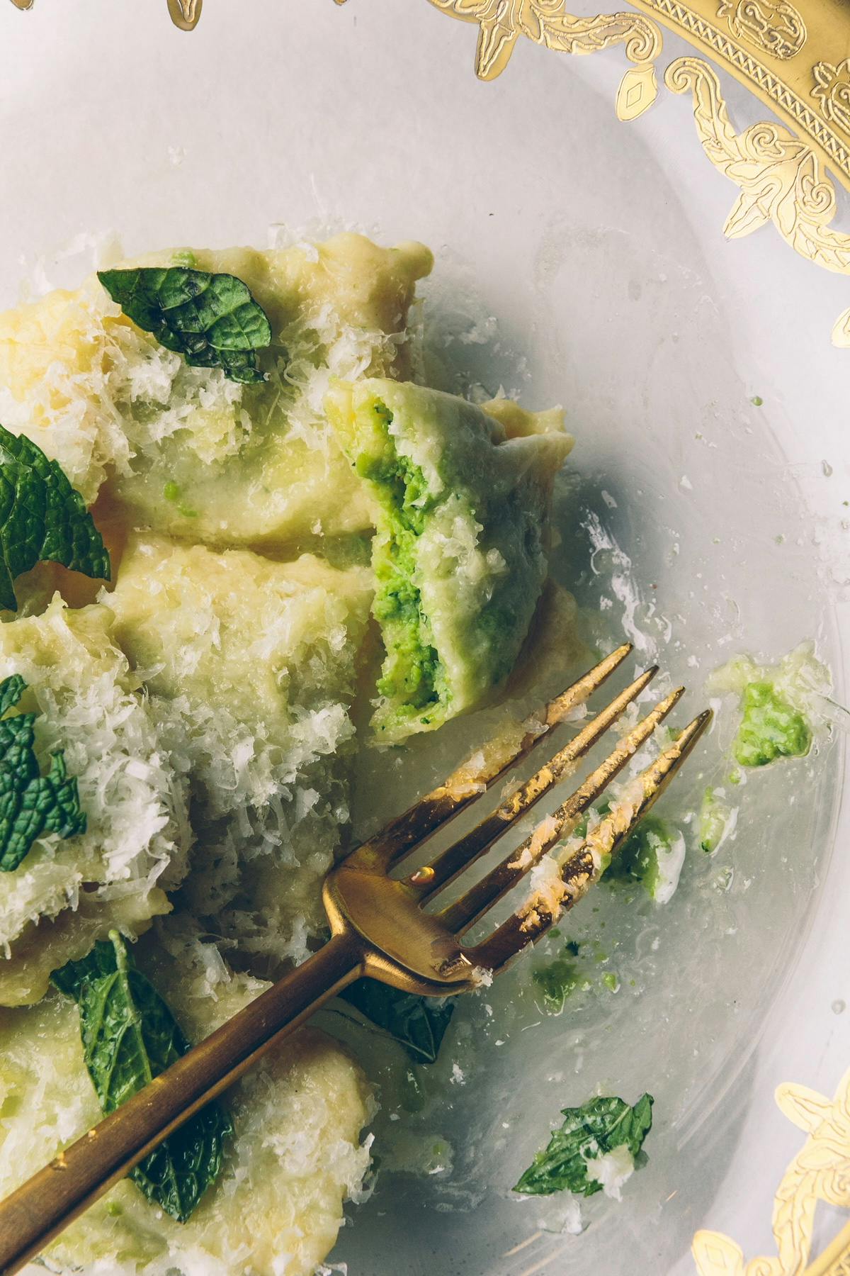 a plate of food with broccoli