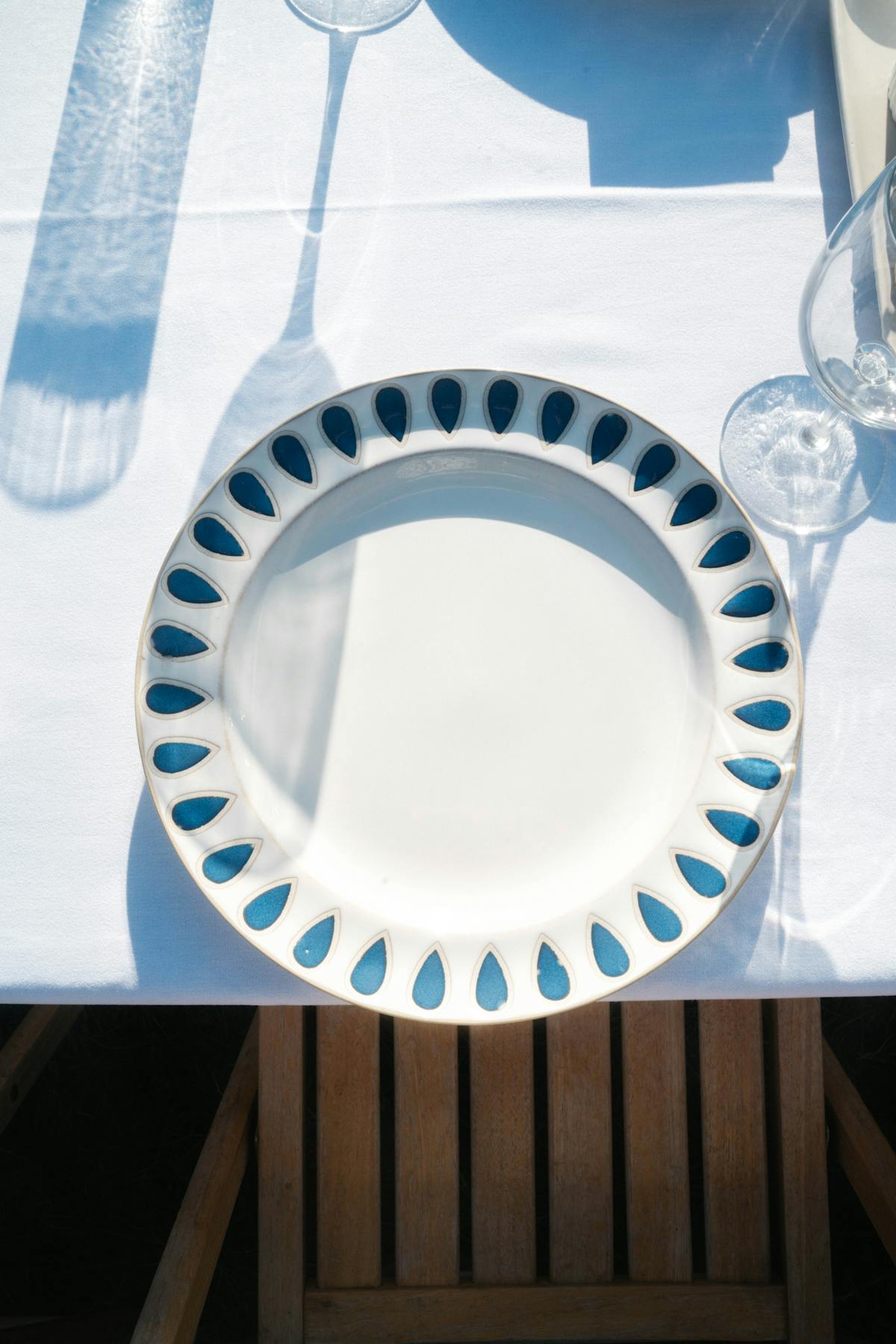 a close up of a plate on a table