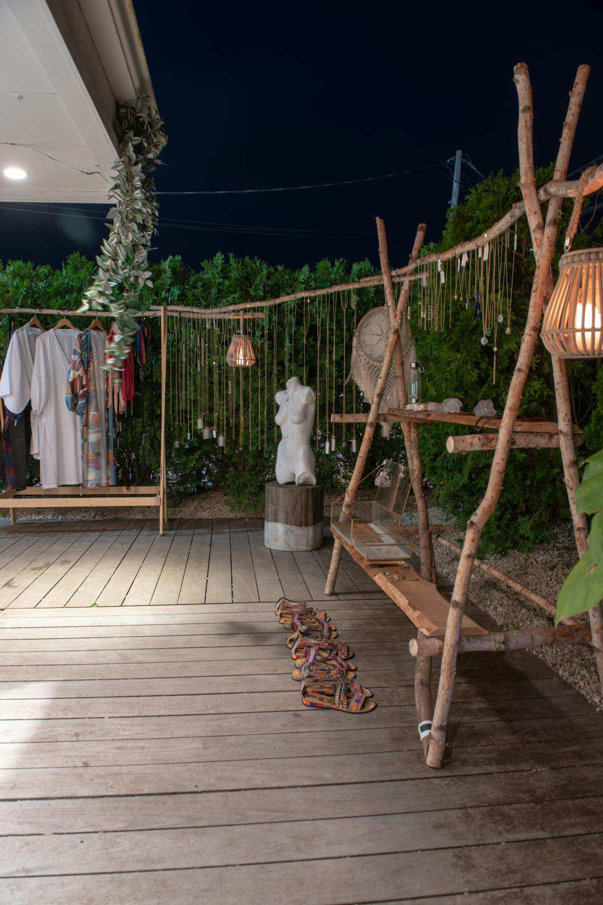 an outdoor resting area