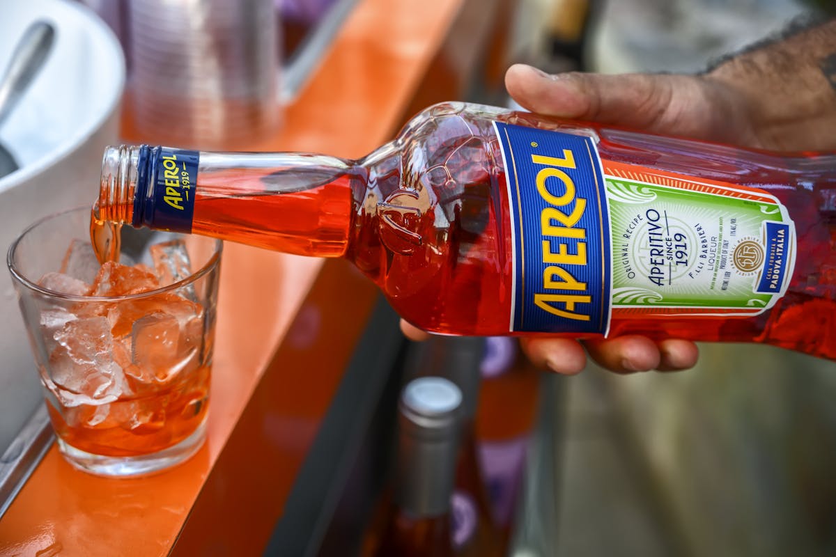 an alcohol bottle