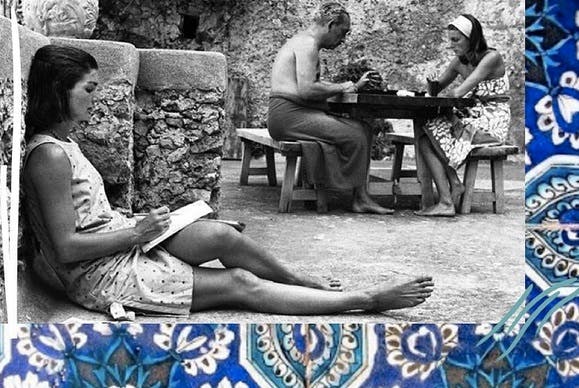 woman sitting and reading a book