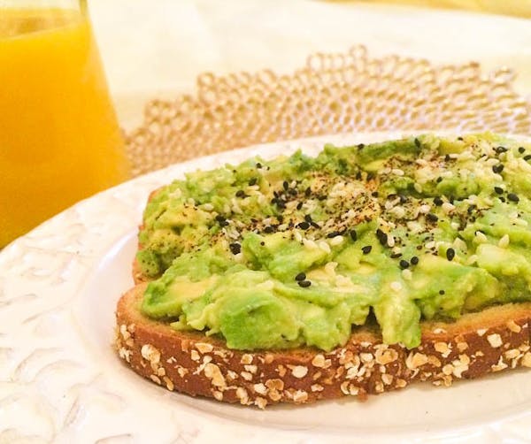 a plate of food with broccoli