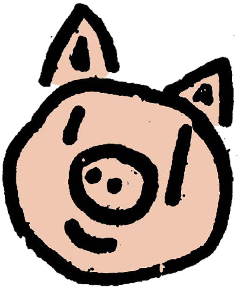 a pig face drawing cartoon