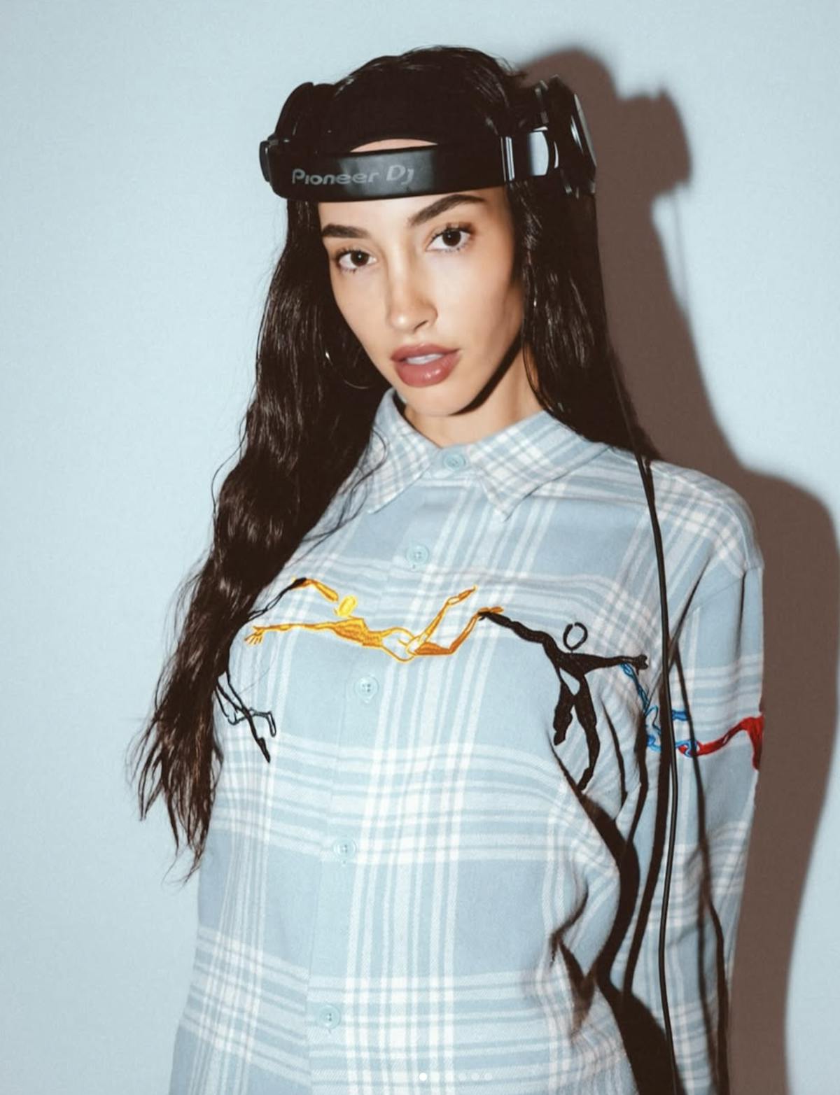 Lily Aldridge wearing a hat