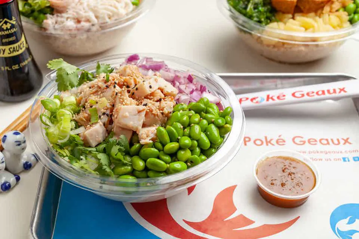 a bowl of food on a table