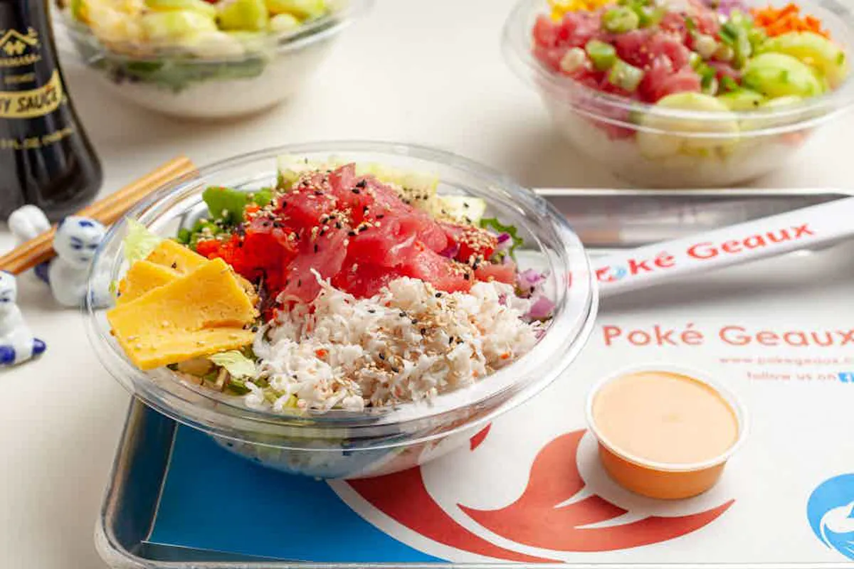 a bowl of food on a table