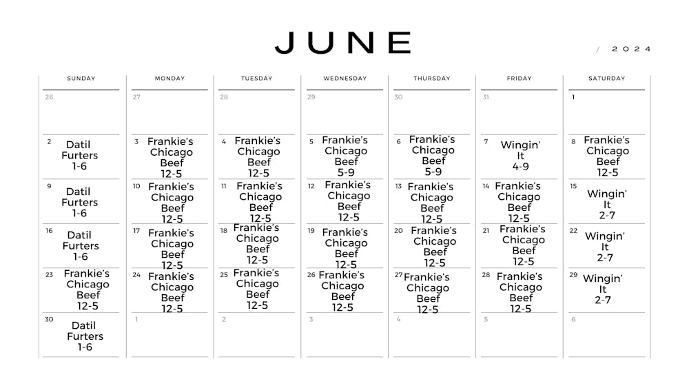 Food Truck Schedule Dog Rose Brewing Co. Brewery and Pub in St