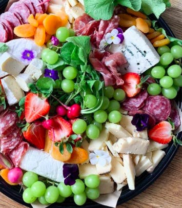 a bunch of food on a table