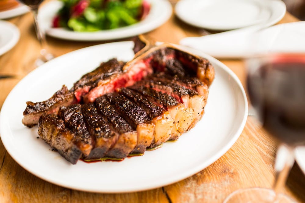 a plate of food on a table