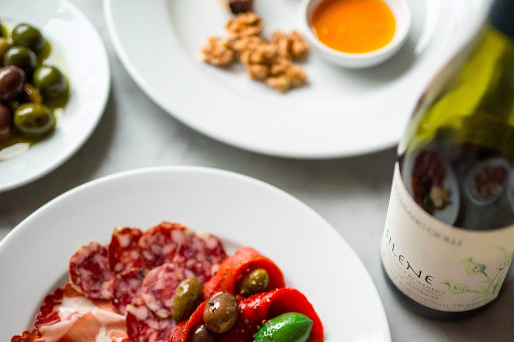 a plate of food on a table