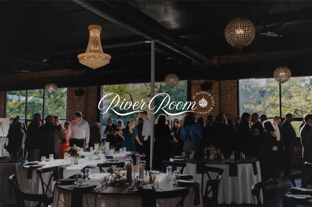 Reception-style hall full of people