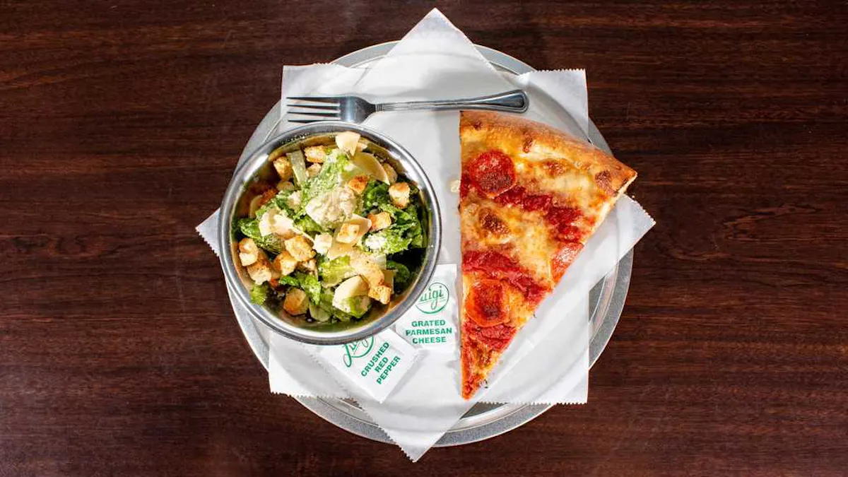 a plate of food on a table