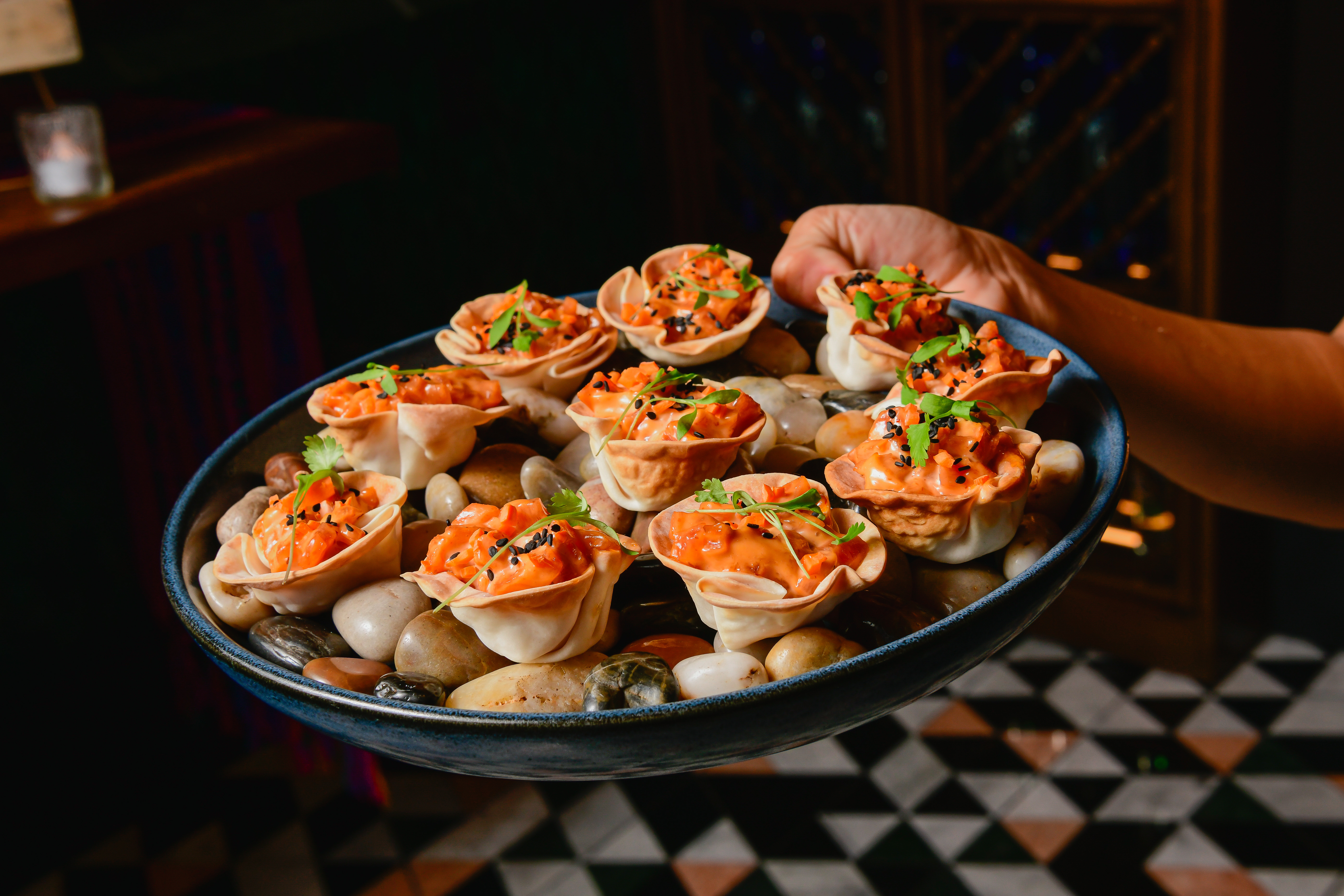 a plate of food on a table