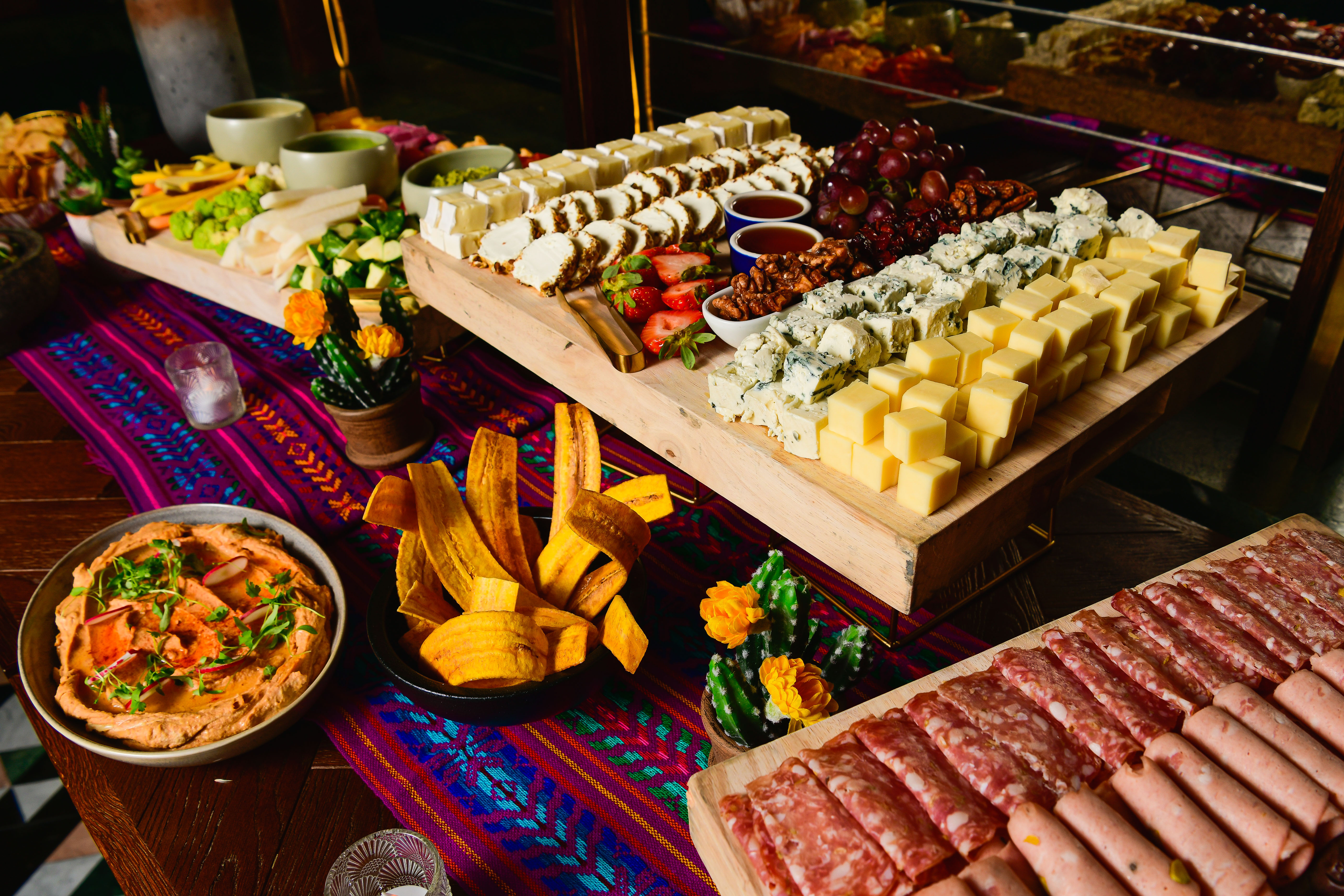 a bunch of food on a table