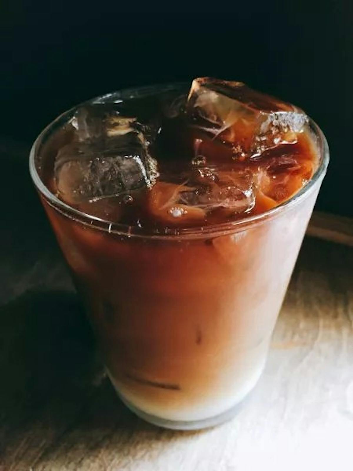 cold horchata on a glass