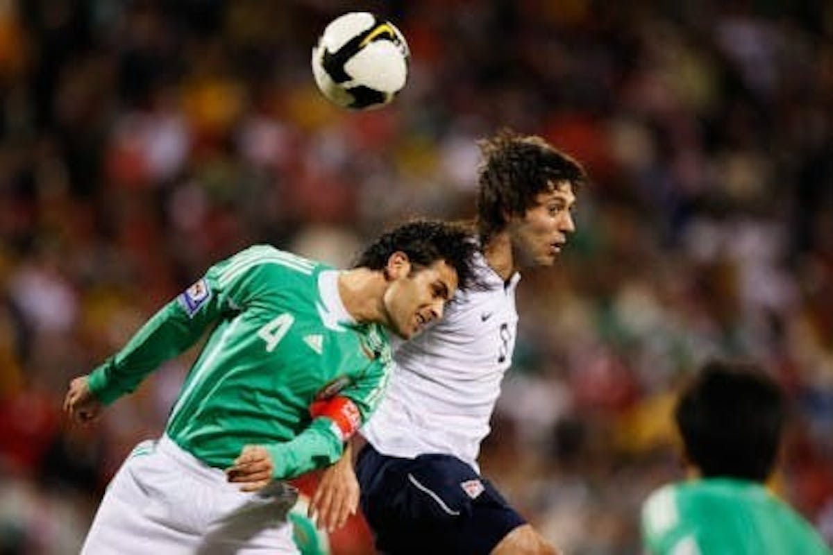 two men playing football
