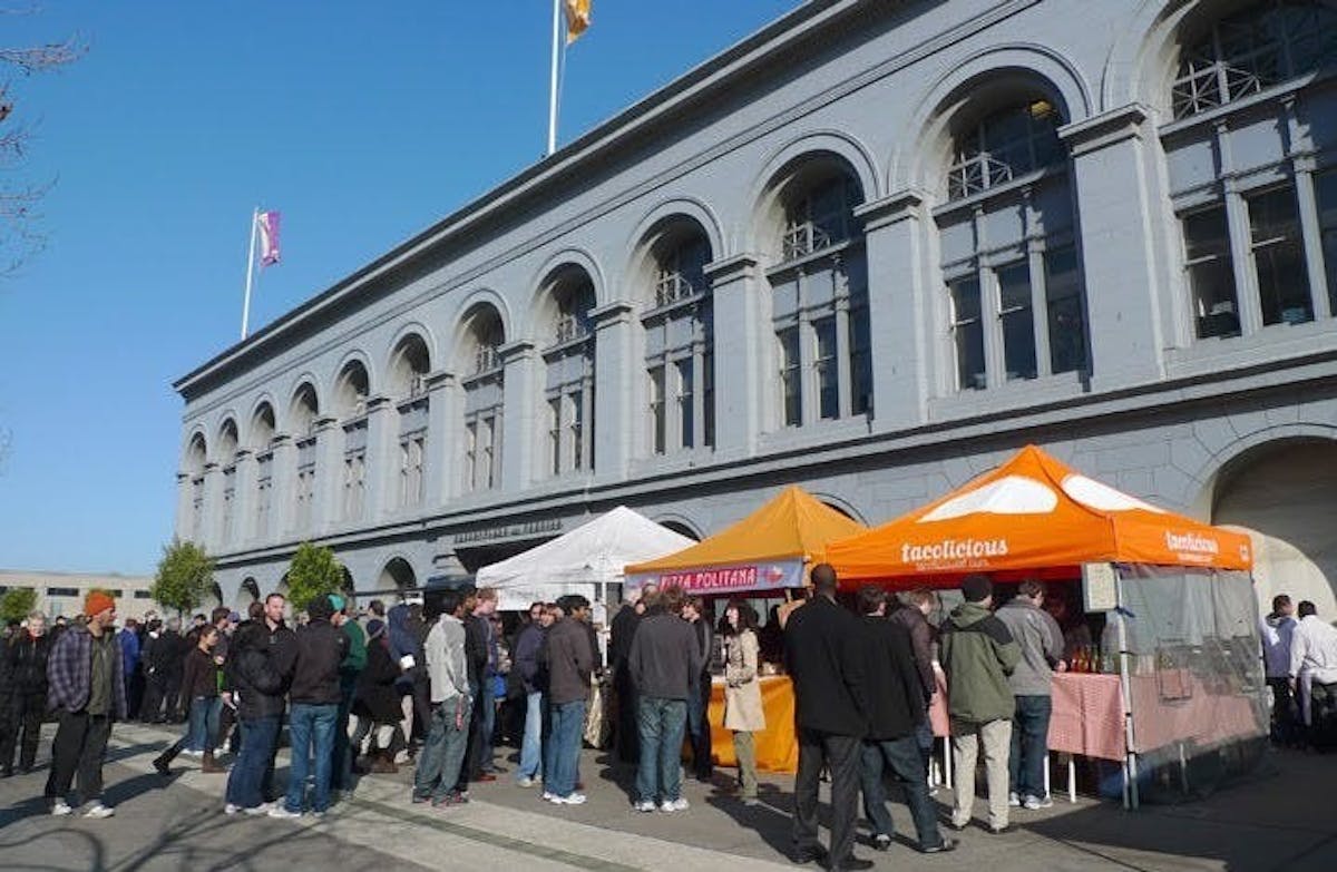 street food trucks at the ferry building in san francisco