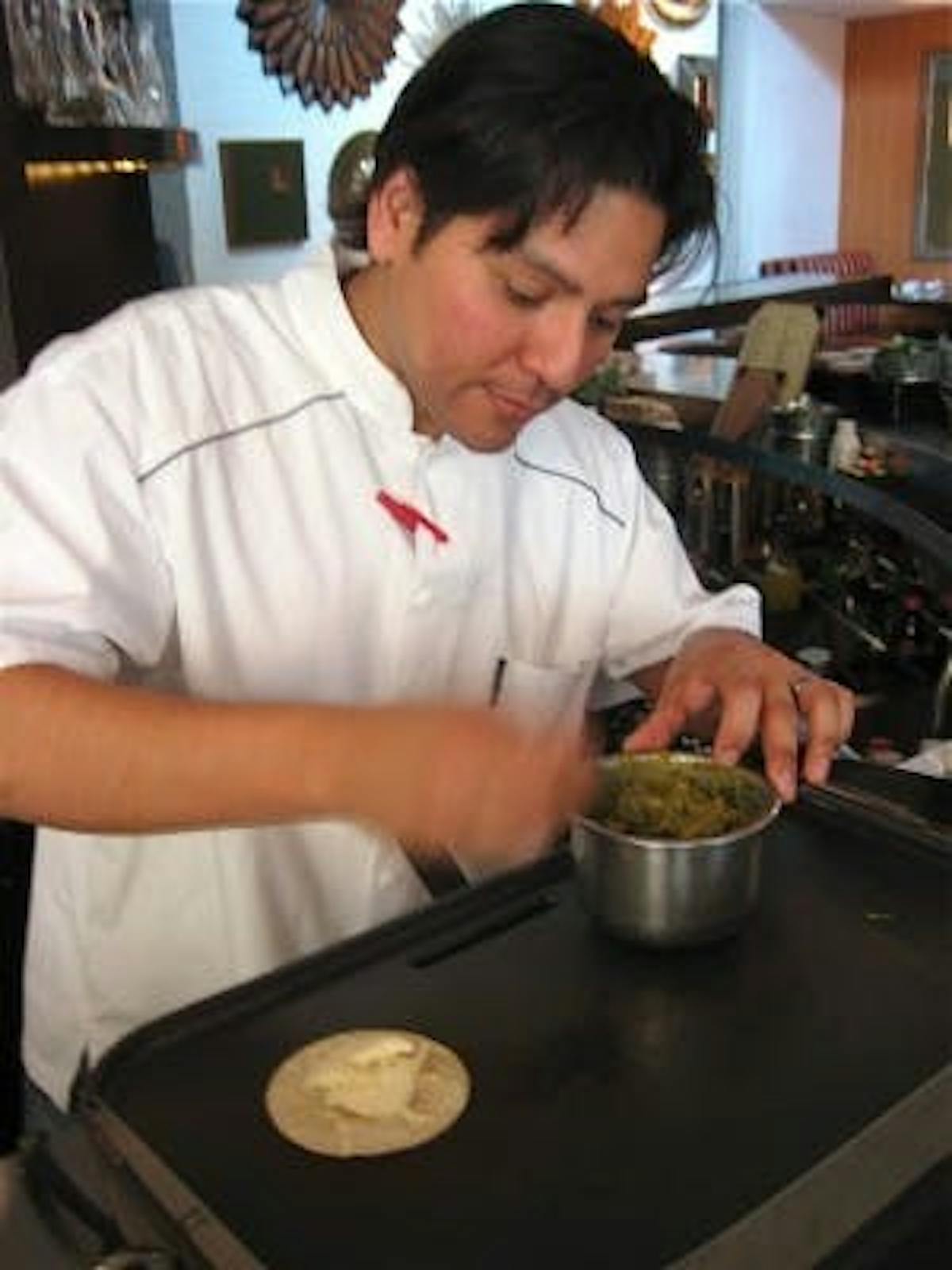 a man cooking
