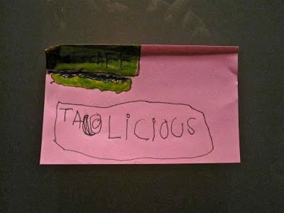 tacolicious sticky note