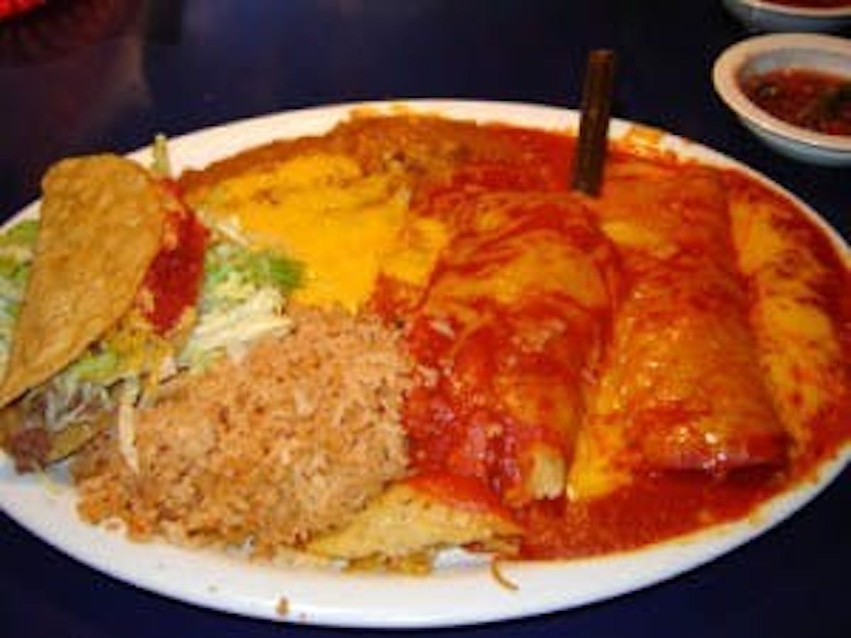 a plate of a mexican dish