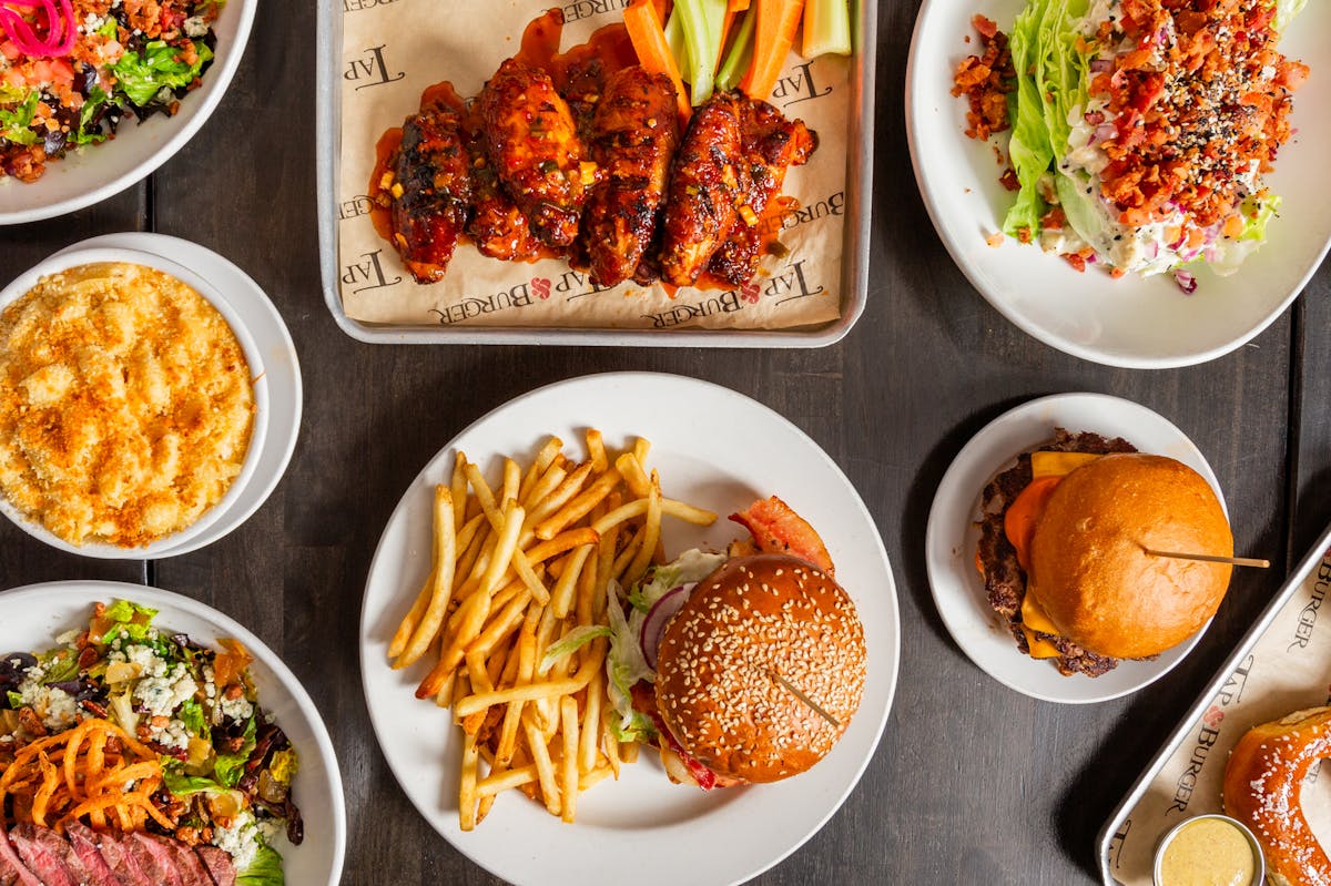 a box filled with different types of food on a plate
