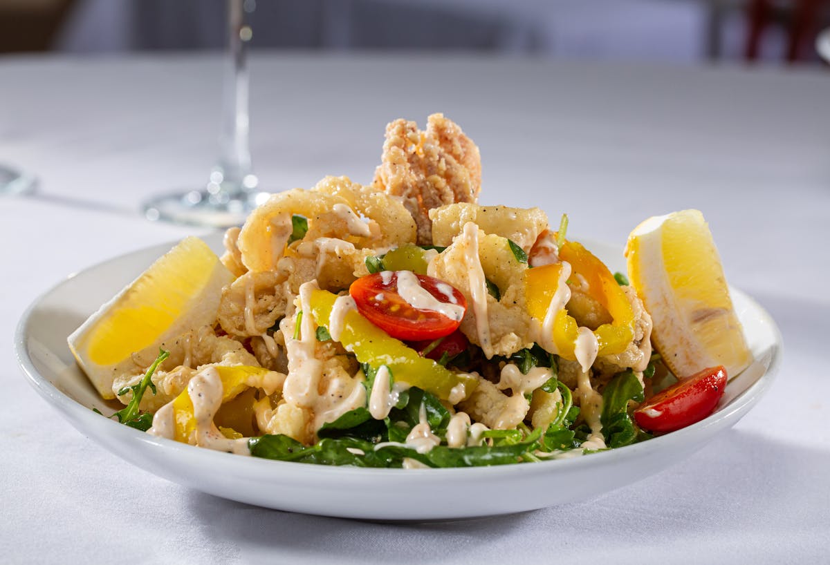 a plate of food on a table