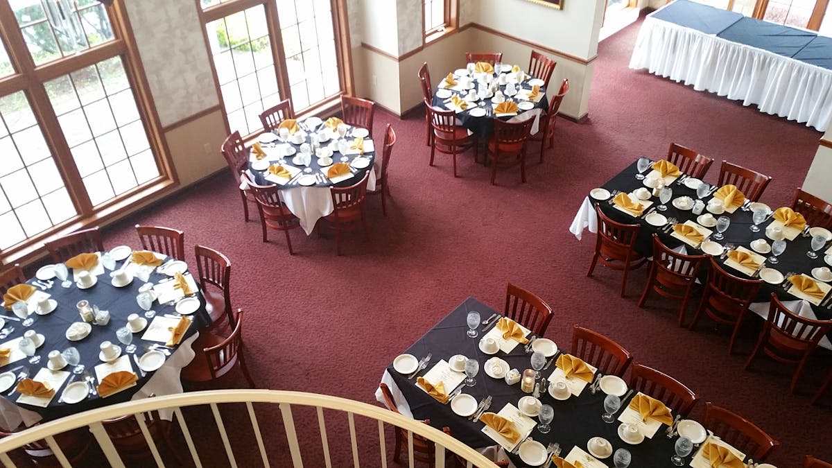 a dining room table filled with food