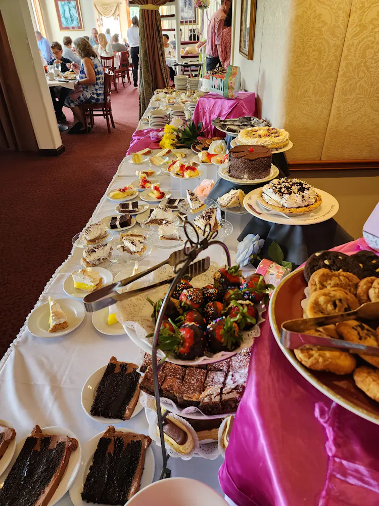 a table topped with plates of food on a plate