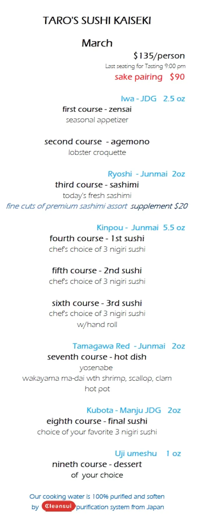 Sushi Taro | Hours + Location | Sushi Taro