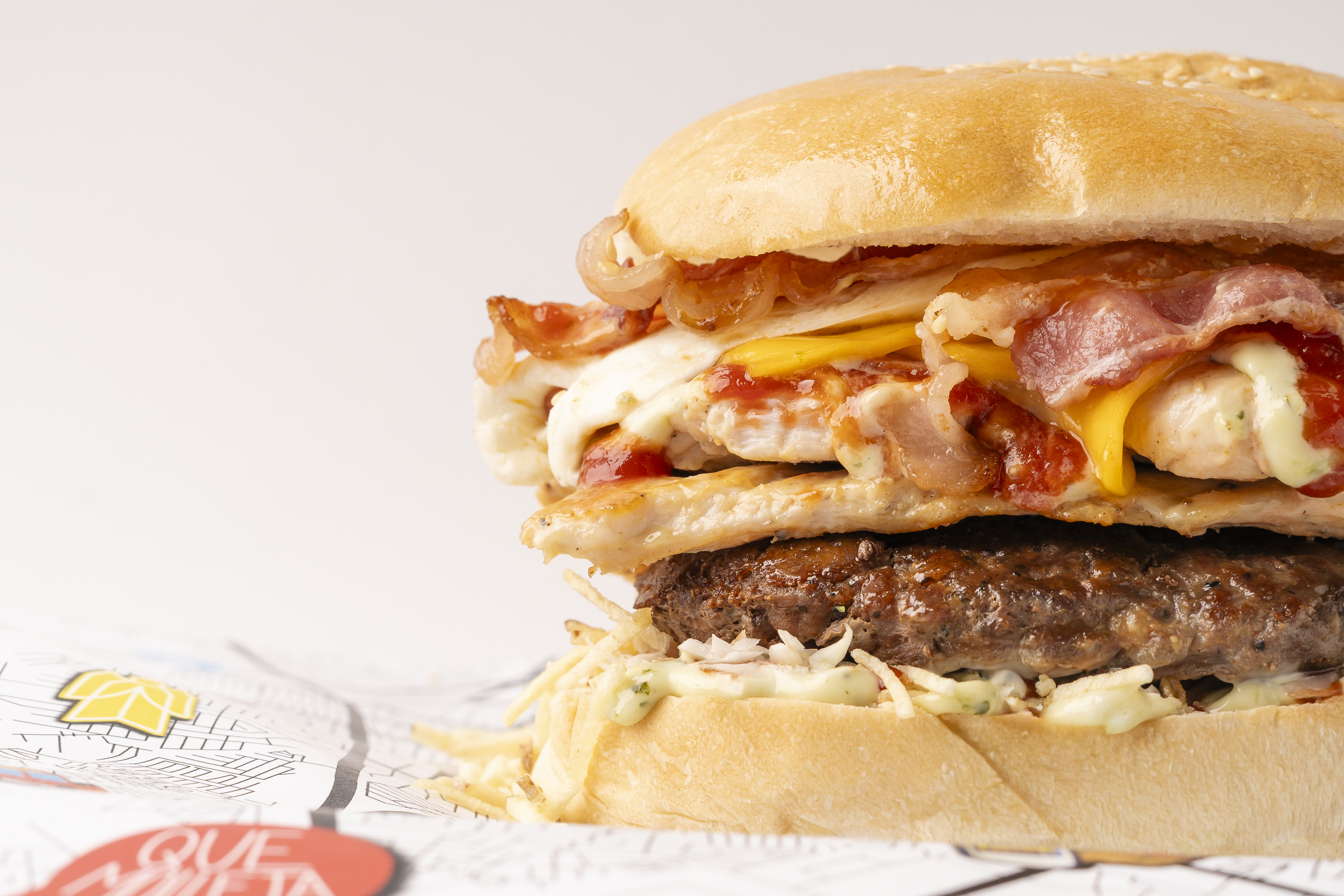 a sandwich sitting on top of a table