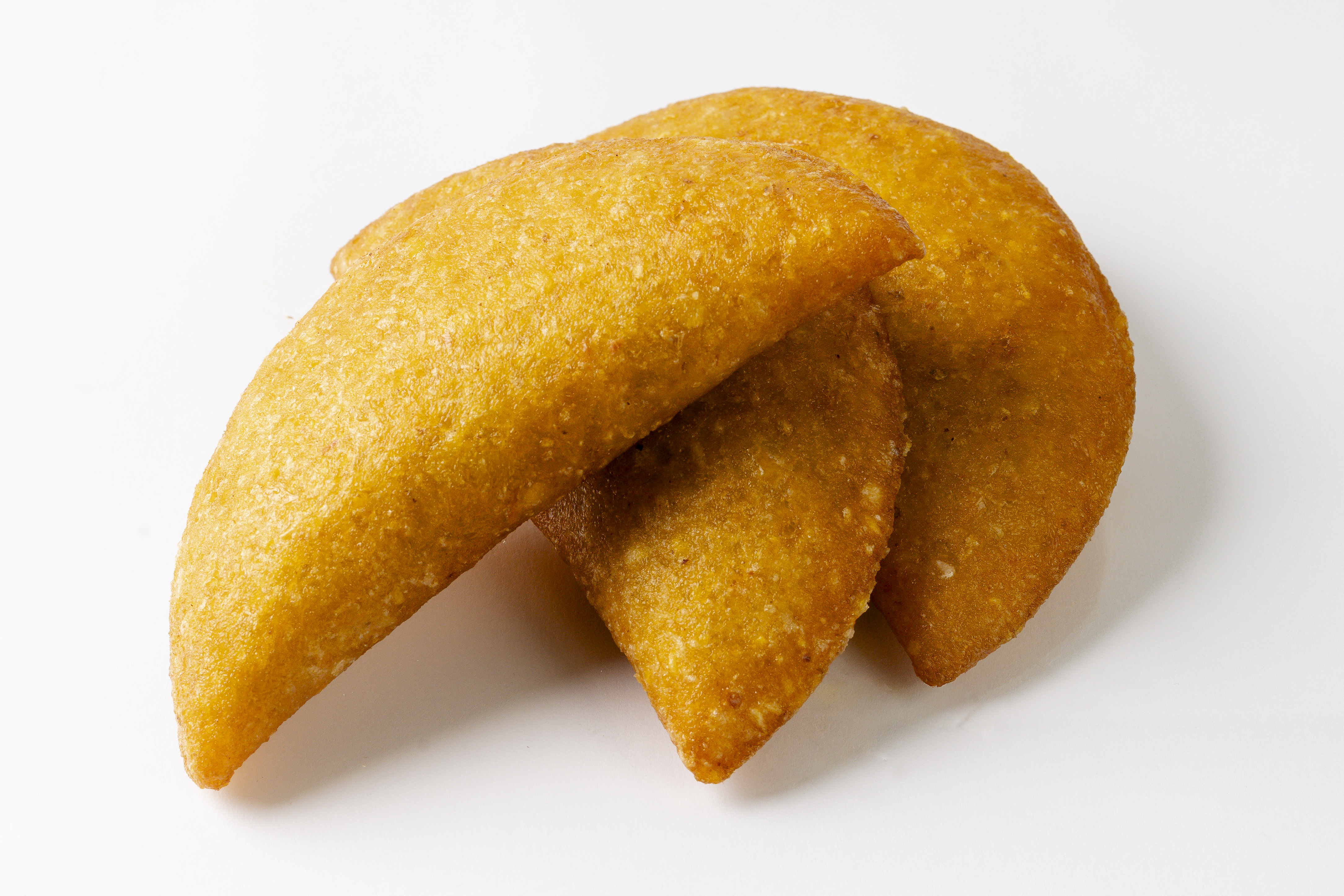 a piece of food with a slice cut out