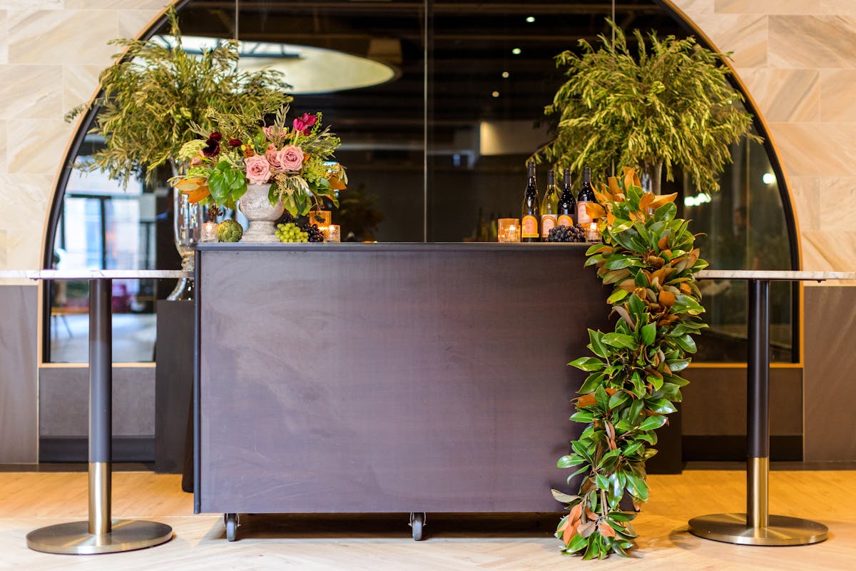 a vase of flowers on a table