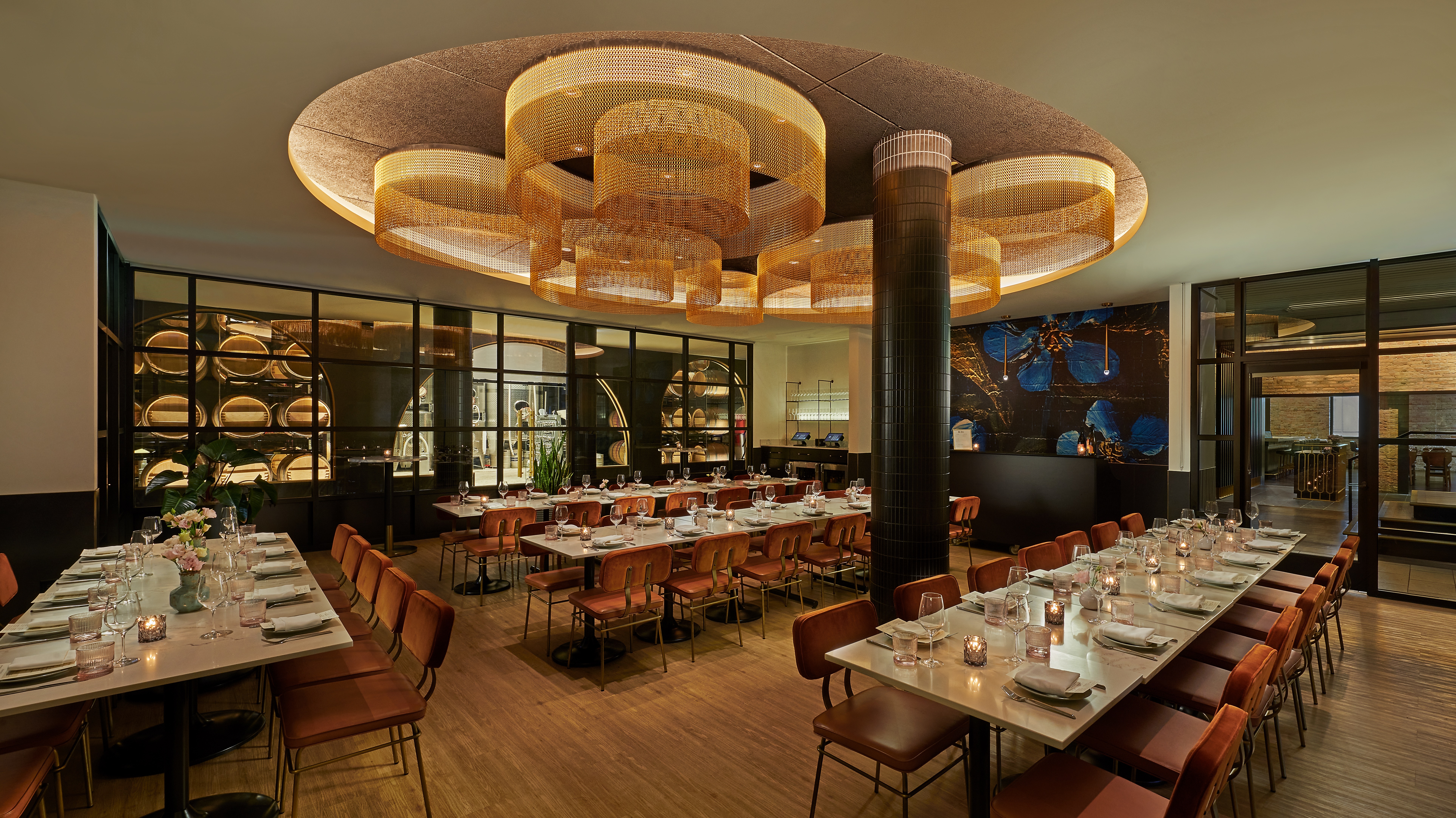 Private dining room set for an elevated dinner.