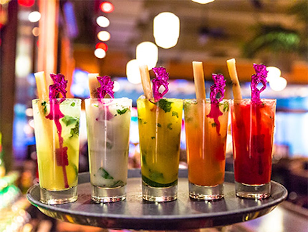 Five colorful cocktails served at our Central Park, Manhattan Cuban restaurants.