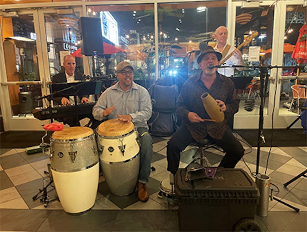 Musicians performing at one of our live music restaurants near Hempstead, New York.