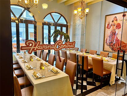 Private dining room at our Cuban restaurant near Upper East Side, Manhattan, NY.