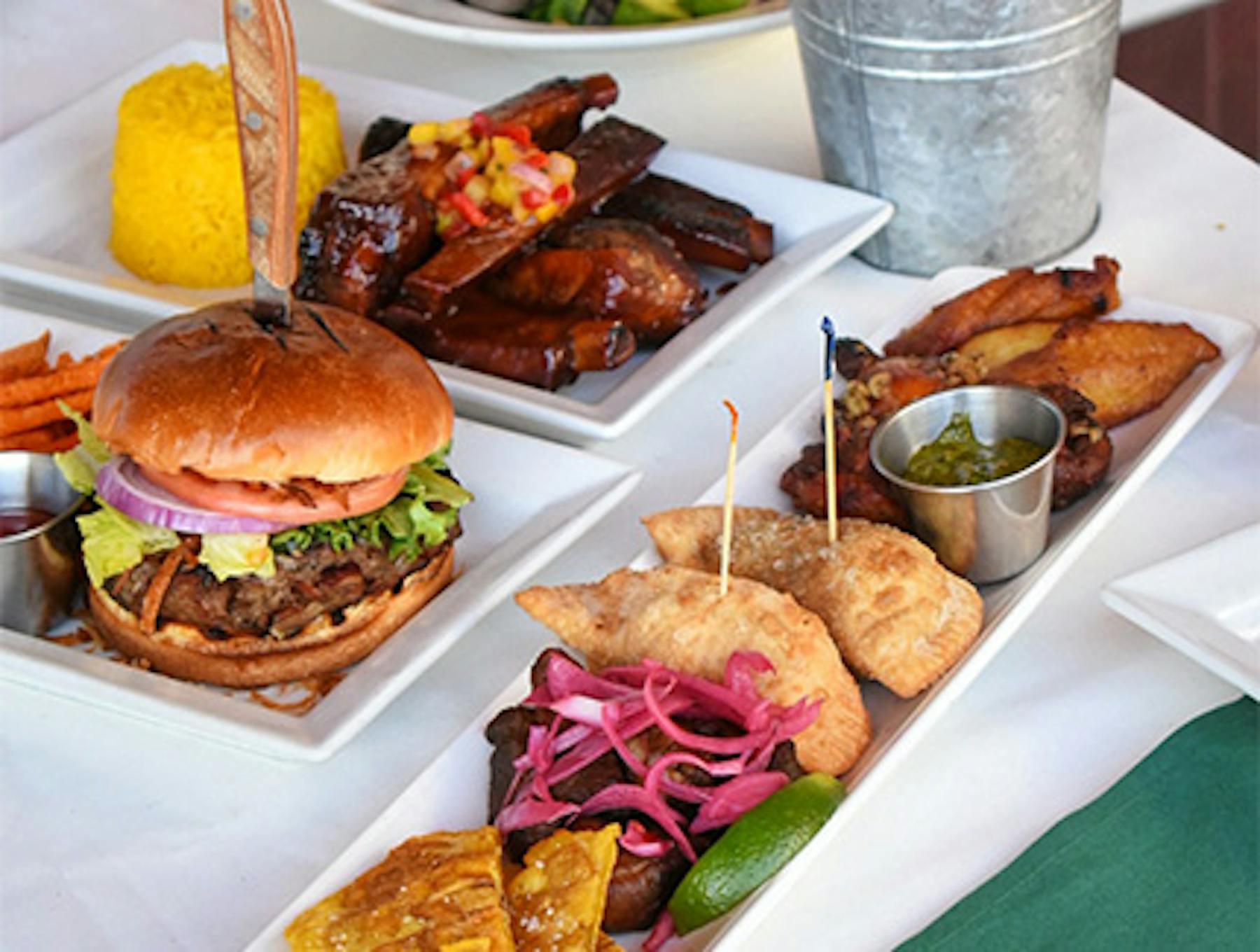 Burgers, ribs, and empanadas served at our Cuban restaurants near Edison, New Jersey.