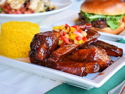 Cuban cuisine of meat and rice served at our Union Square, Manhattan restaurant.