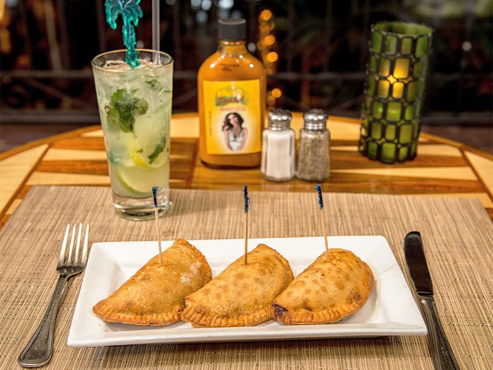 Plate of our Empanada Sampler, some of Havana Central's vegan food near Avenel, Woodbridge Township.