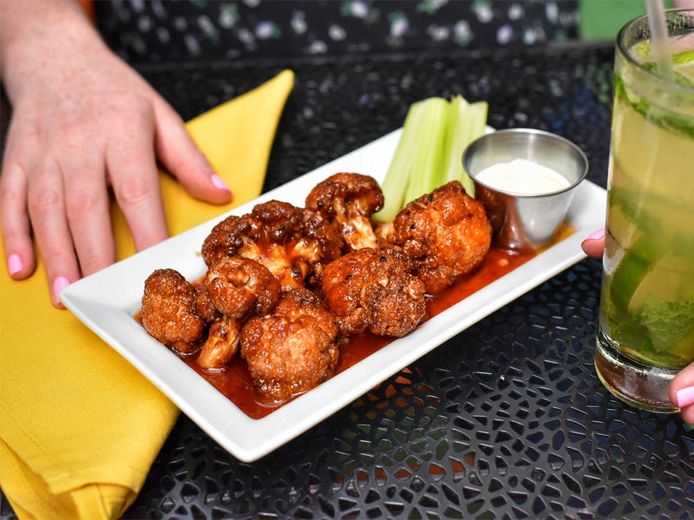 Coliflor Caribbean, one of our vegetarian dishes near Uniondale.