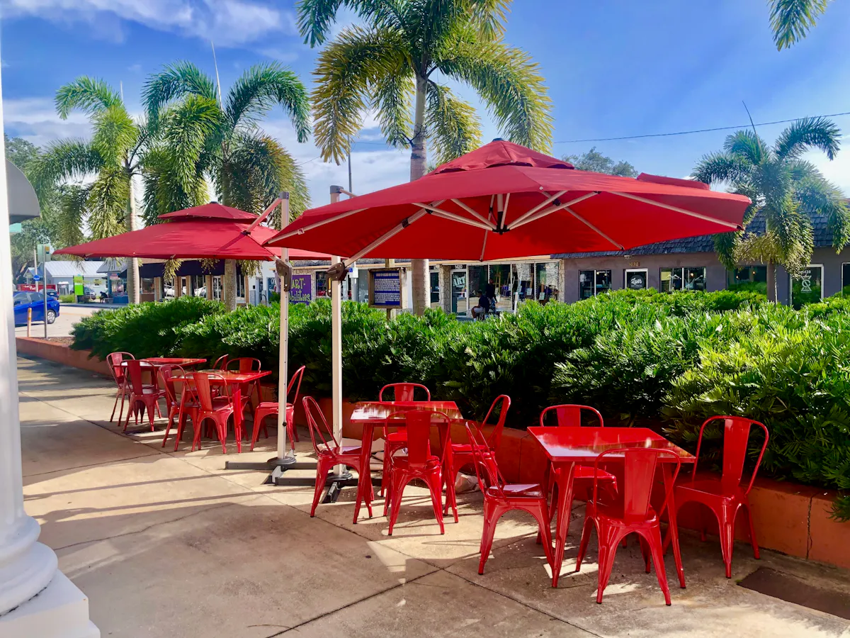 outdoor dining area