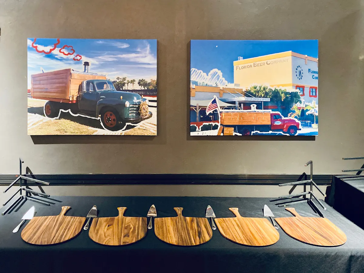 a table with utensils