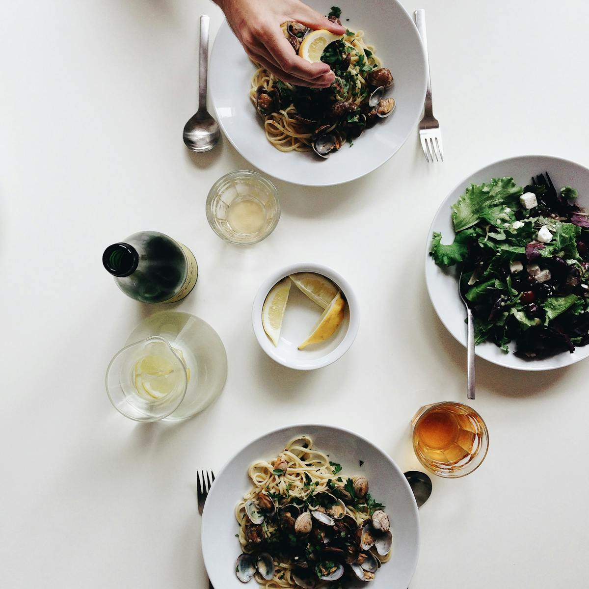 a plate of food on a table