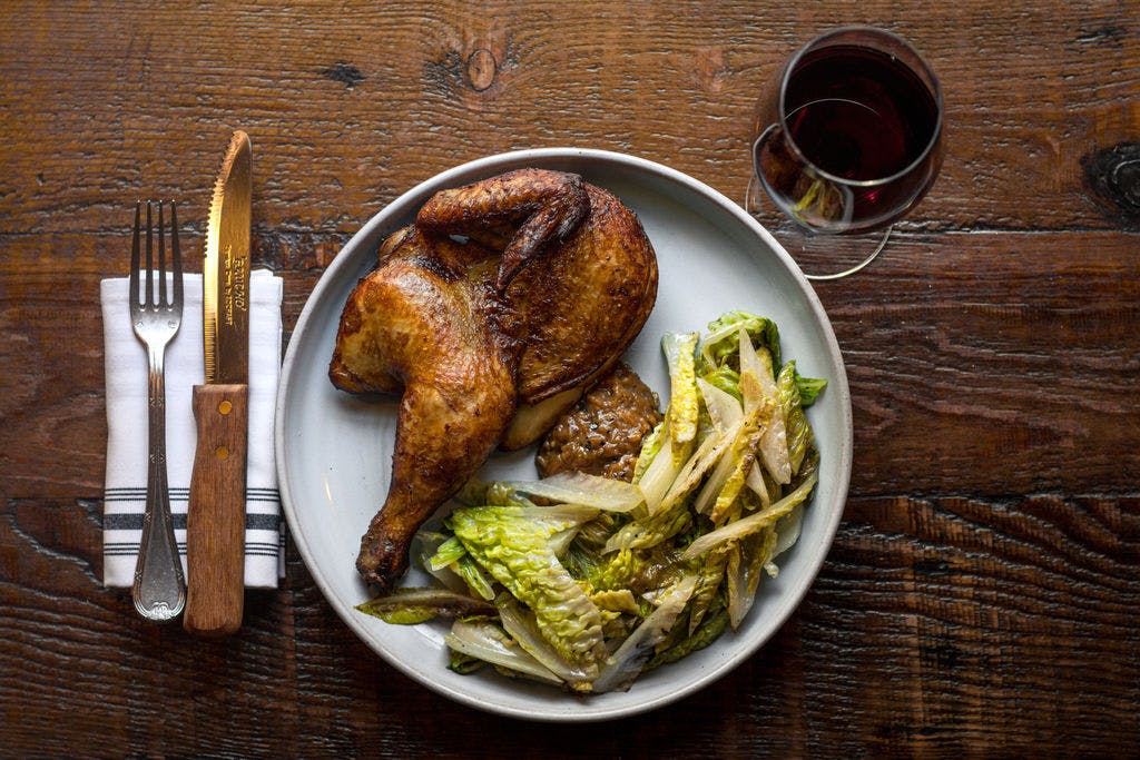 a plate of food on a table