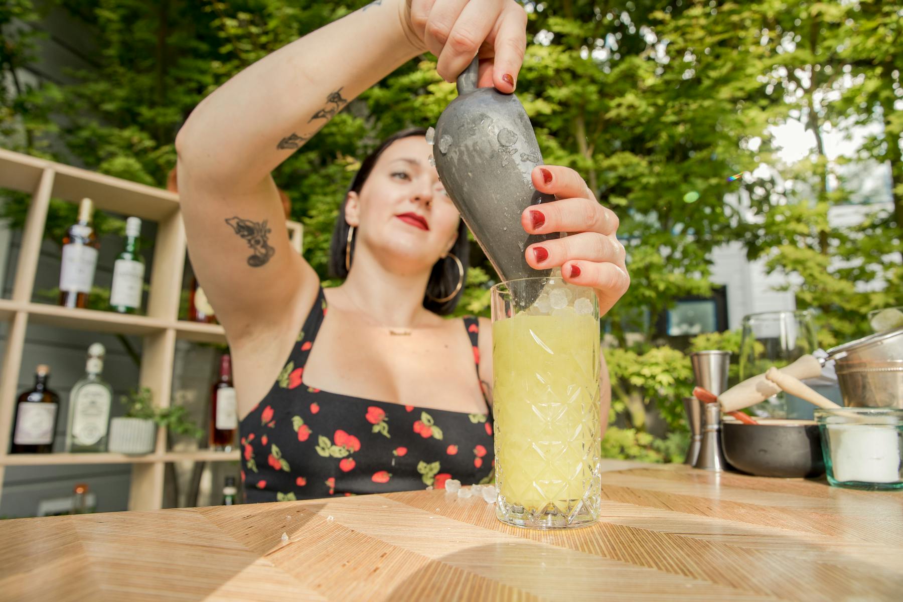 kiwi cilantro cocktail