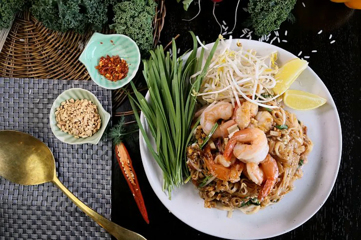 a plate of food on a table