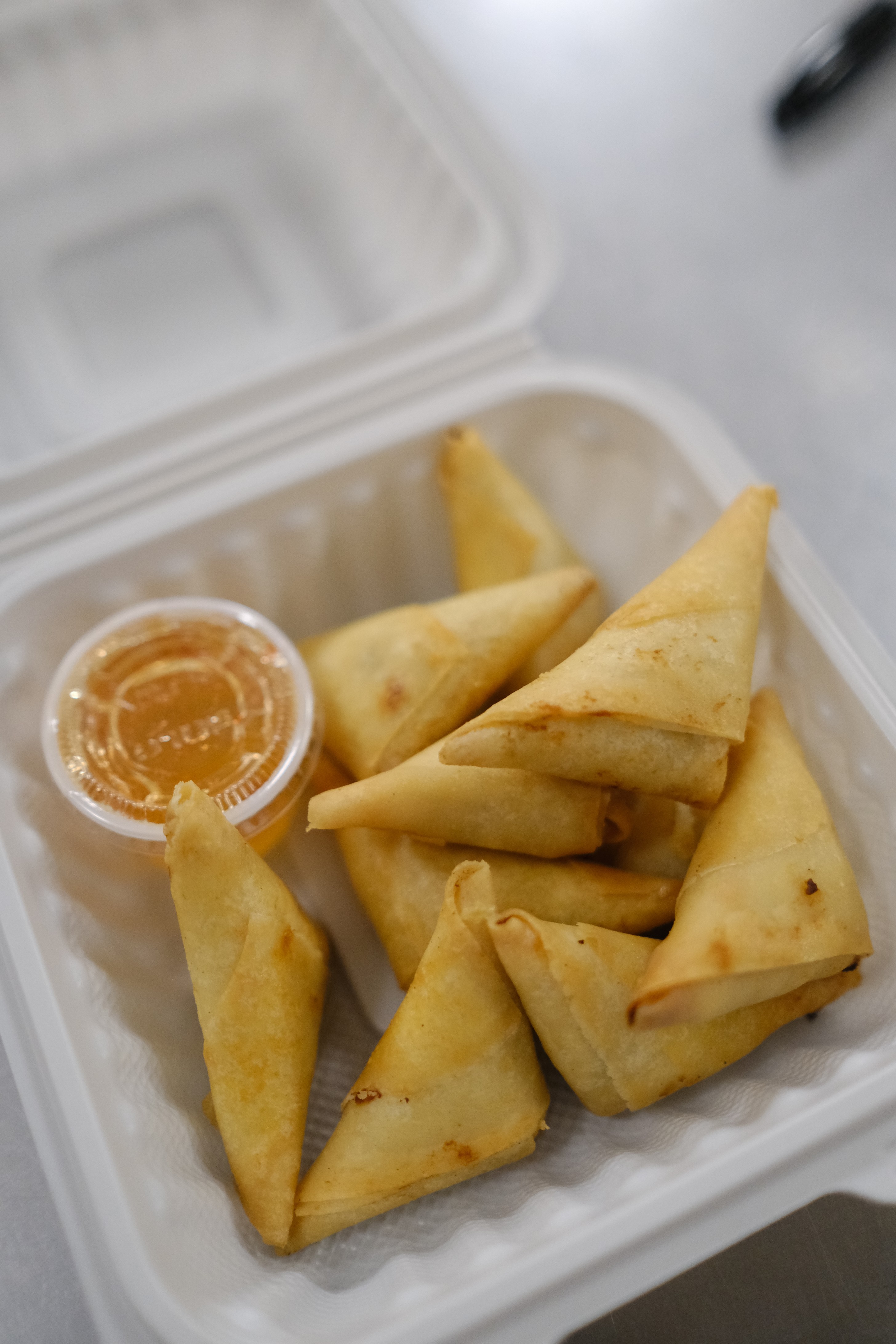 a tray of food on a plate
