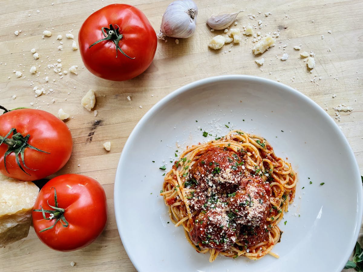 Spaghetti and meatballs